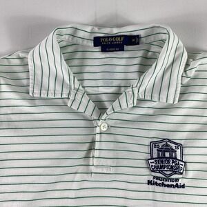 Polo Golf Ralph Lauren Polo Shirt Womens Medium Classic Fit Striped Short Sleeve